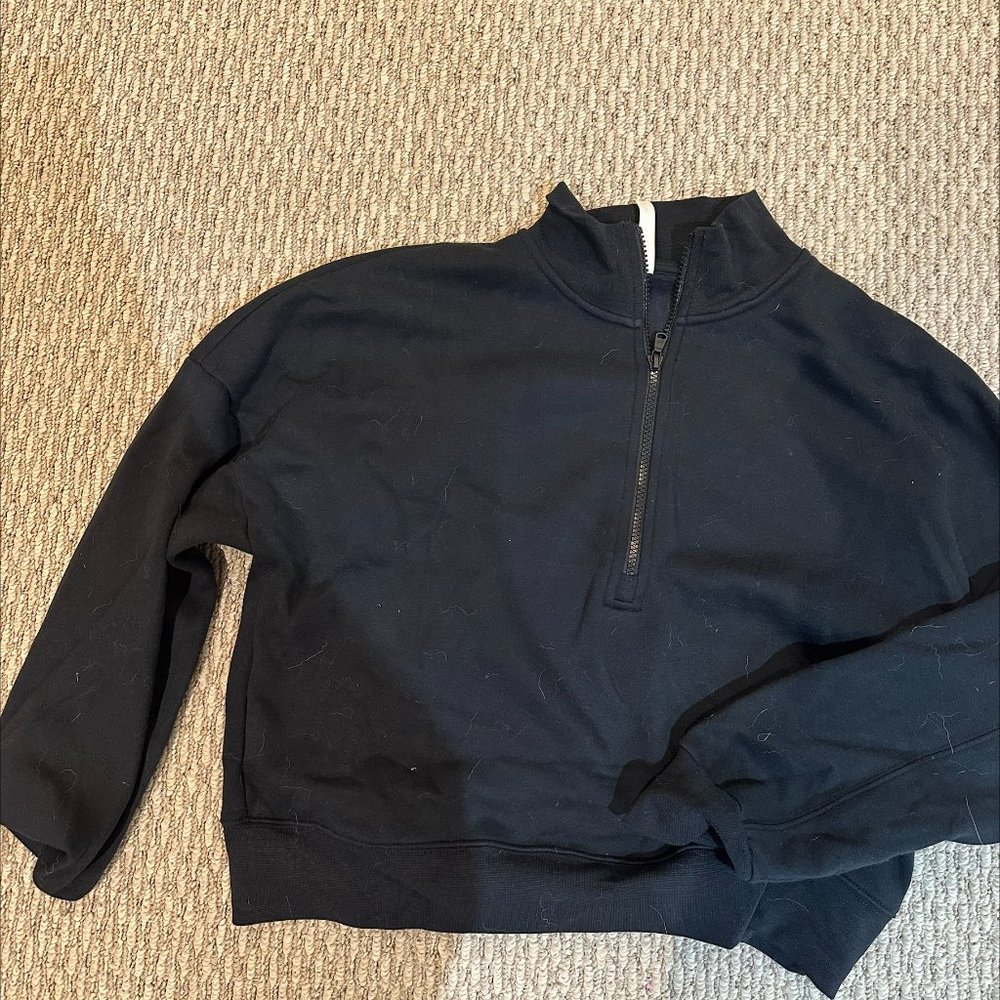 FABLETICS/Black Half Zip-Up Sweater/Size Large